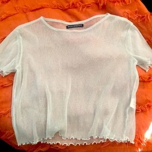 Silver See Through Top